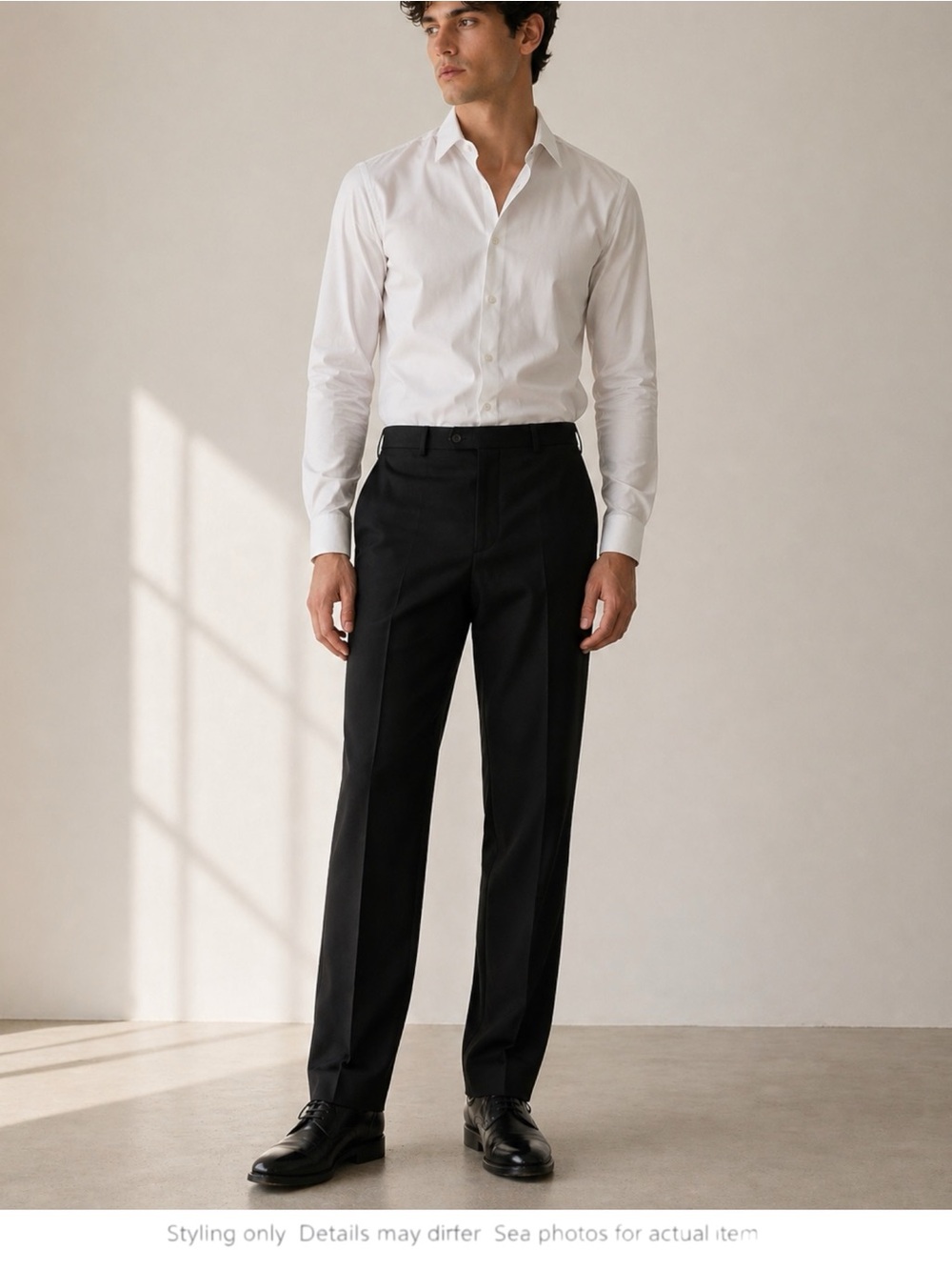 Quiet Luxury Wool Dress Pants Black 41x32 Tailored Minimalist Office